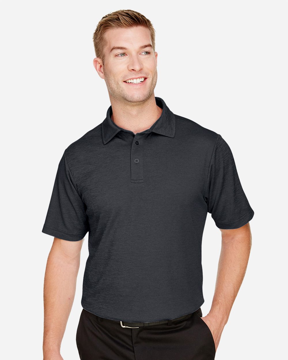 Devon & Jones Men's CrownLux Performance® Address Mélange Polo DG22