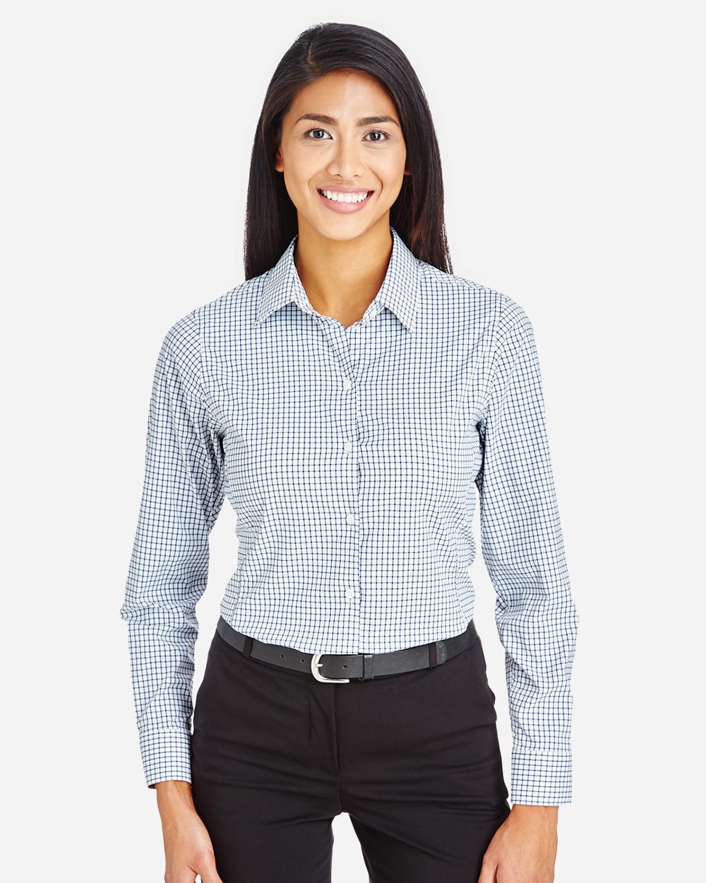 Devon & Jones Women's CrownLux Performance® Micro Windowpane Woven Dress Shirt DG540W