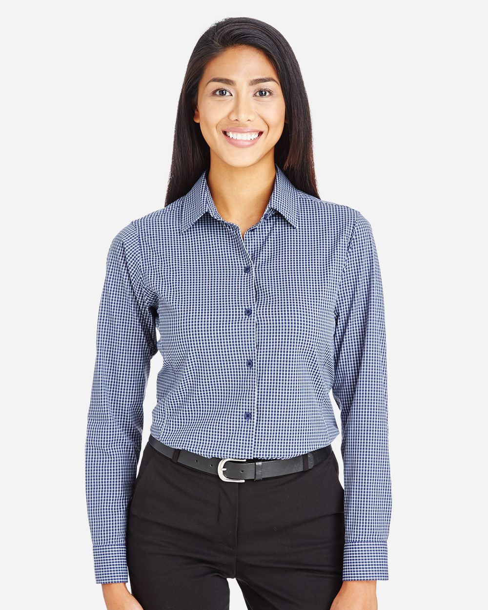 Devon & Jones Women's CrownLux Performance® Tonal Mini Check Woven Dress Shirt DG535W