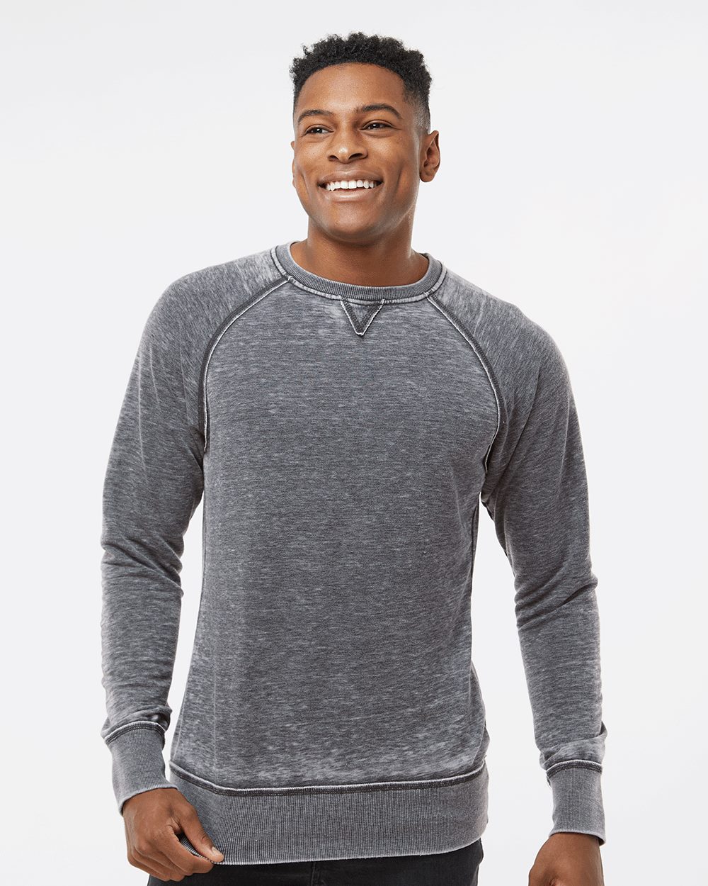 J. America Men's Vintage Zen Fleece Crewneck Sweatshirt 8920