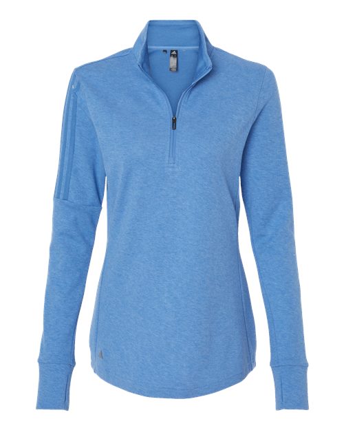 Adidas Women's 3-Stripes Quarter-Zip Sweater Pullover A555