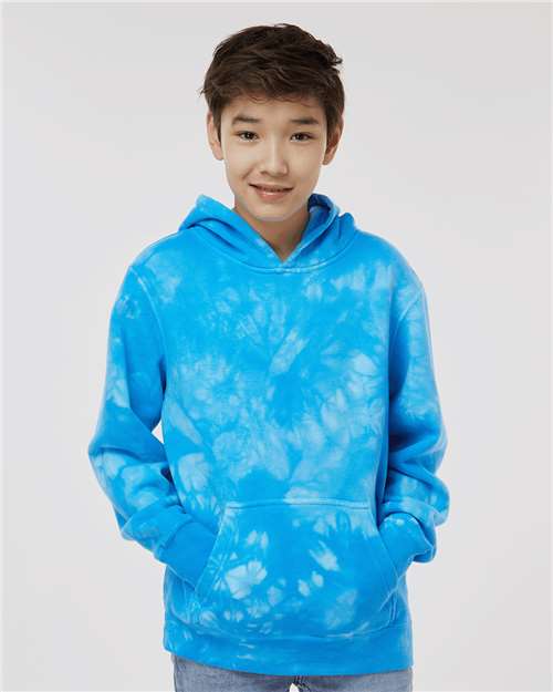 Independent Trading Co. Youth Midweight Tie-Dyed Hooded Sweatshirt PRM1500TD