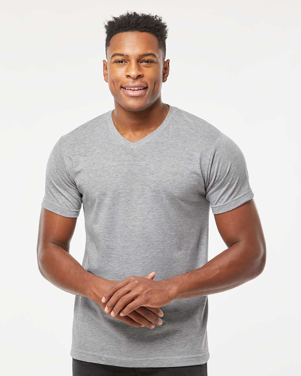 Tultex Men's Poly-Rich V-Neck T-Shirt 207
