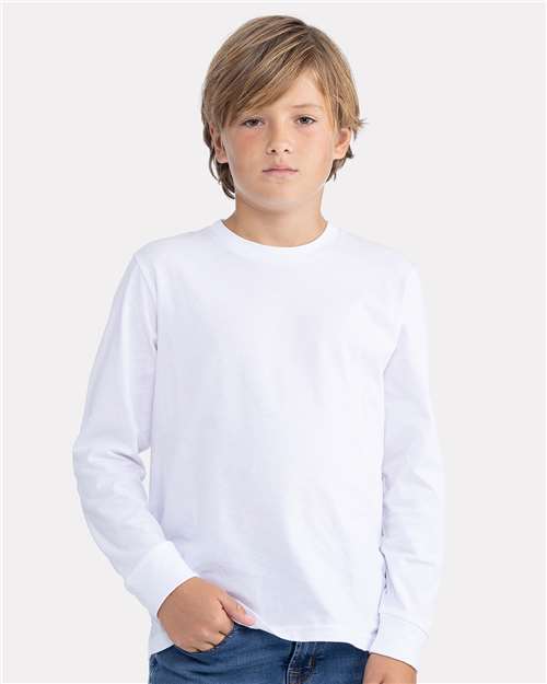 Next Level Youth Cotton Long Sleeve Tee 3311