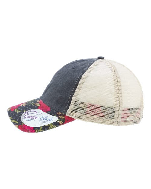 Infinity Her Women's Printed Bill with Mesh Back Cap JANET
