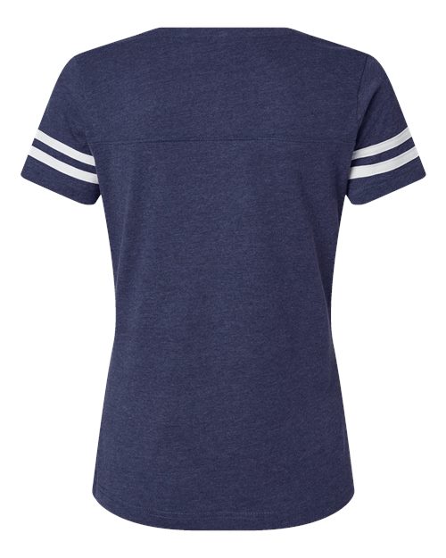 LAT Women's Football V-Neck Fine Jersey Tee 3537