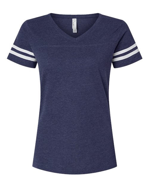 LAT Women's Football V-Neck Fine Jersey Tee 3537