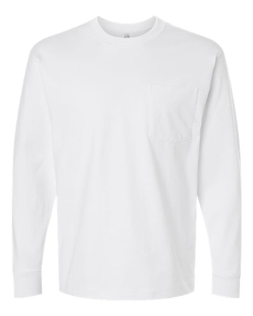 American Apparel Unisex Super Heavyweight Long Sleeve Pocket Tee 9410