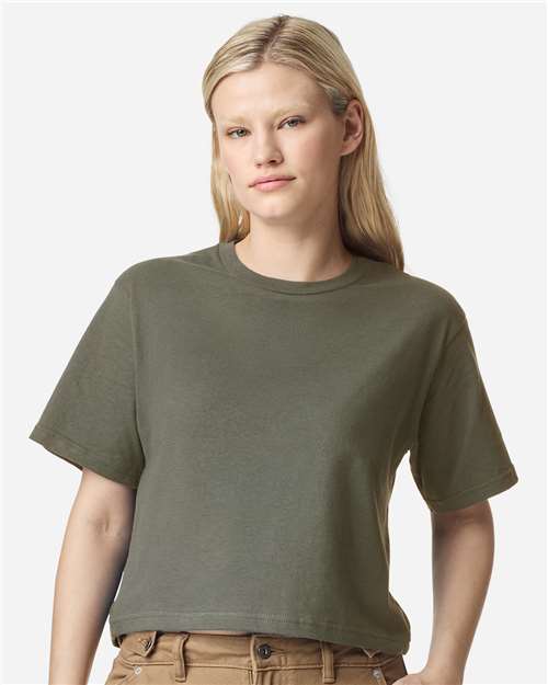 American Apparel Women's Fine Jersey Mid-Length Boxy Tee 102