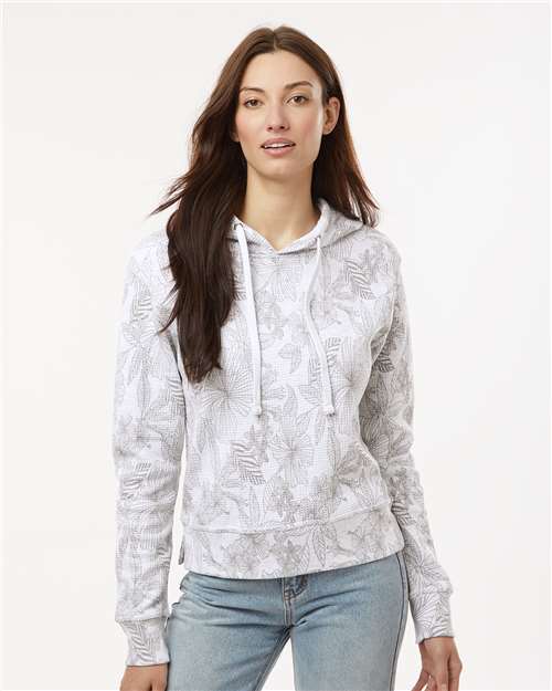 MV Sport Women's Maddie Floral Print Hooded Sweatshirt W24105