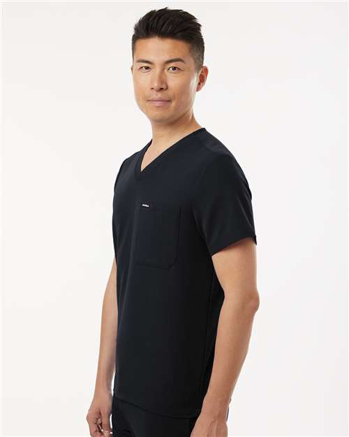 Jaanuu Men's Holmes Everyday 1-Pocket Scrub V-Neck Top M10001
