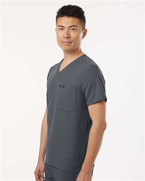 Jaanuu Men's Holmes Everyday 1-Pocket Scrub V-Neck Top M10001