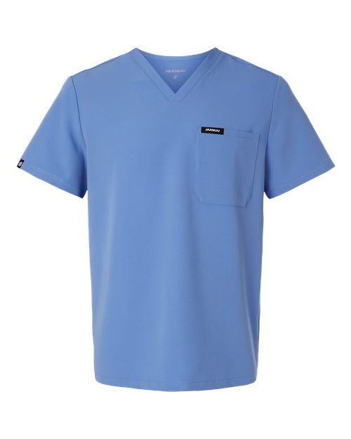 Jaanuu Men's Holmes Everyday 1-Pocket Scrub V-Neck Top M10001