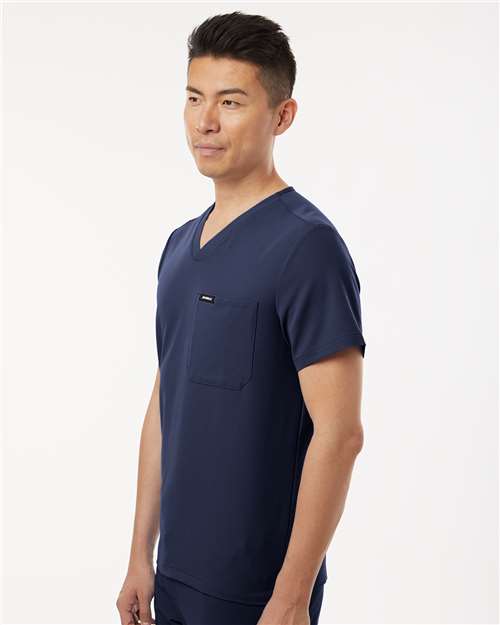 Jaanuu Men's Holmes Everyday 1-Pocket Scrub V-Neck Top M10001