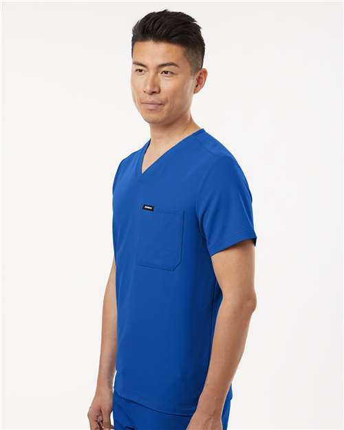 Jaanuu Men's Holmes Everyday 1-Pocket Scrub V-Neck Top M10001