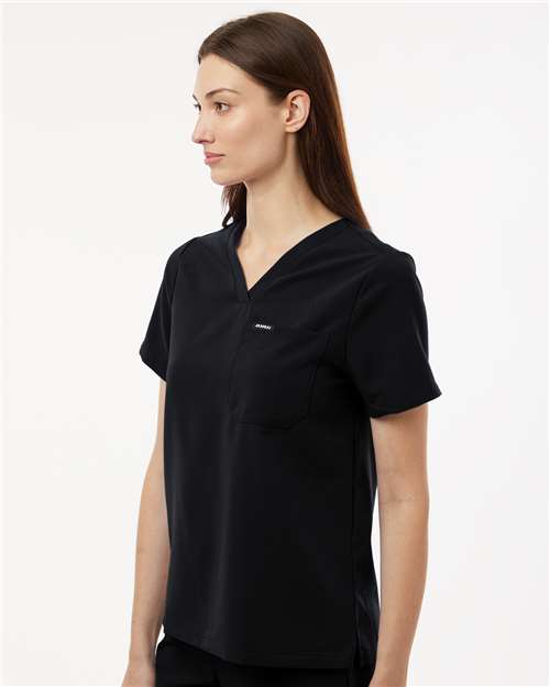 Jaanuu Women's Rhena Essential 1-Pocket Scrub V-Neck Top W10001