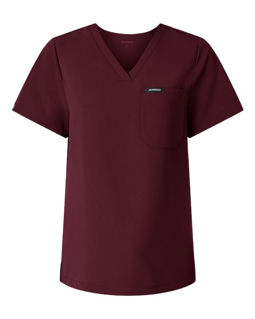 Jaanuu Women's Rhena Essential 1-Pocket Scrub V-Neck Top W10001