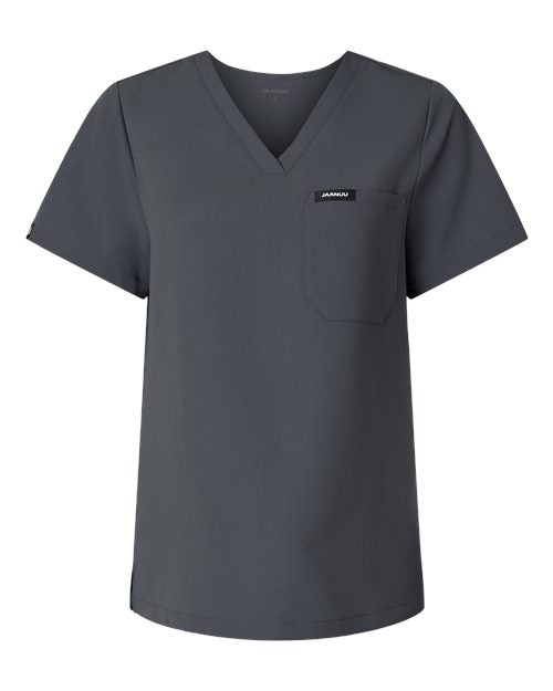 Jaanuu Women's Rhena Essential 1-Pocket Scrub V-Neck Top W10001