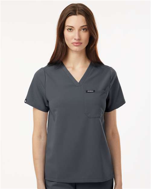 Jaanuu Women's Rhena Essential 1-Pocket Scrub V-Neck Top W10001