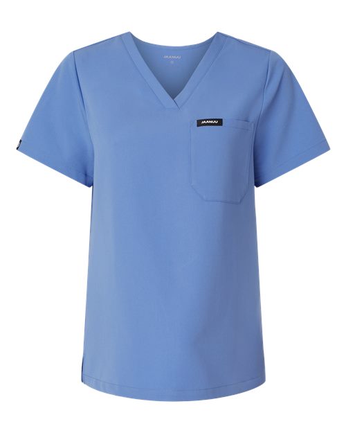 Jaanuu Women's Rhena Essential 1-Pocket Scrub V-Neck Top W10001