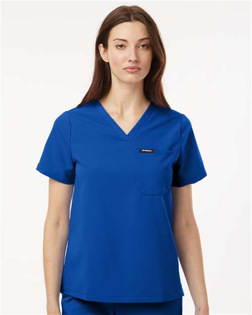 Jaanuu Women's Rhena Essential 1-Pocket Scrub V-Neck Top W10001