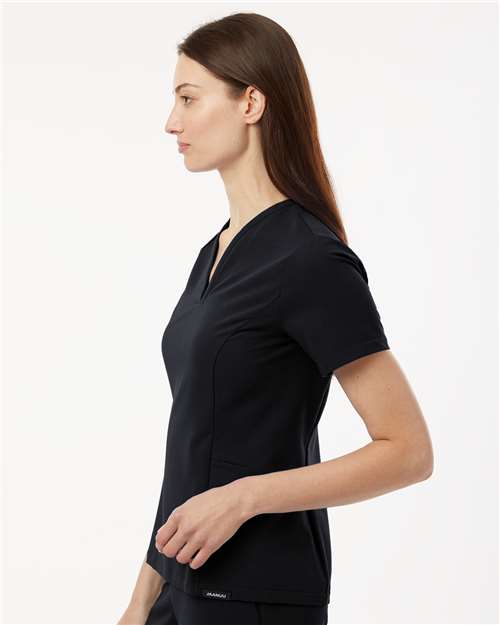 Jaanuu Women's Calix Fit & Flare Scrub V-Neck Top W10003