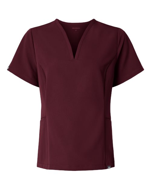 Jaanuu Women's Calix Fit & Flare Scrub V-Neck Top W10003