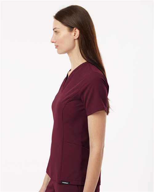 Jaanuu Women's Calix Fit & Flare Scrub V-Neck Top W10003
