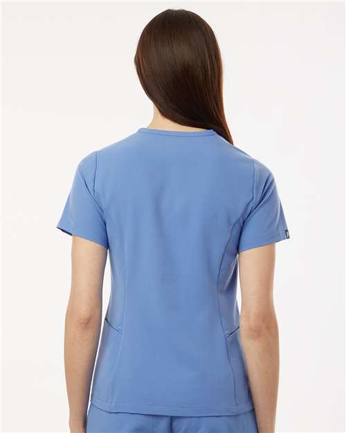 Jaanuu Women's Calix Fit & Flare Scrub V-Neck Top W10003