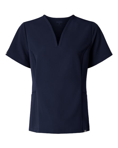 Jaanuu Women's Calix Fit & Flare Scrub V-Neck Top W10003