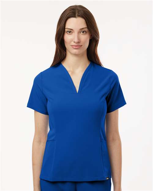 Jaanuu Women's Calix Fit & Flare Scrub V-Neck Top W10003