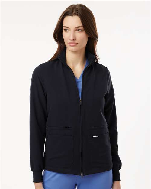 Jaanuu Women's Ceri Essential Full-Zip 6-Pocket Scrub Jacket W60001