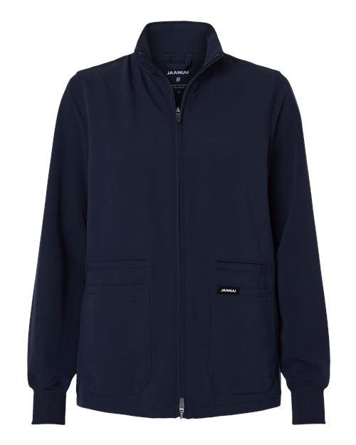 Jaanuu Women's Ceri Essential Full-Zip 6-Pocket Scrub Jacket W60001