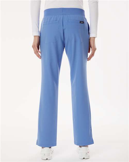Jaanuu Women's Petite Sizes Xenos Essential Knit-Waist Scrub Pants W20001P