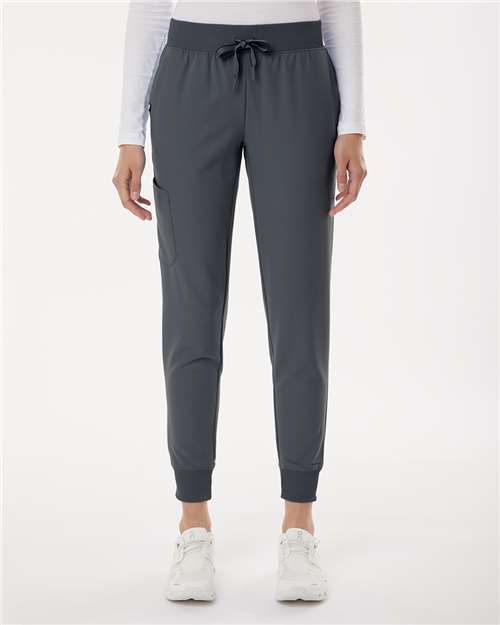 Jaanuu Women's Petite Sizes Silex Knit-Waist Scrub Joggers W20003P