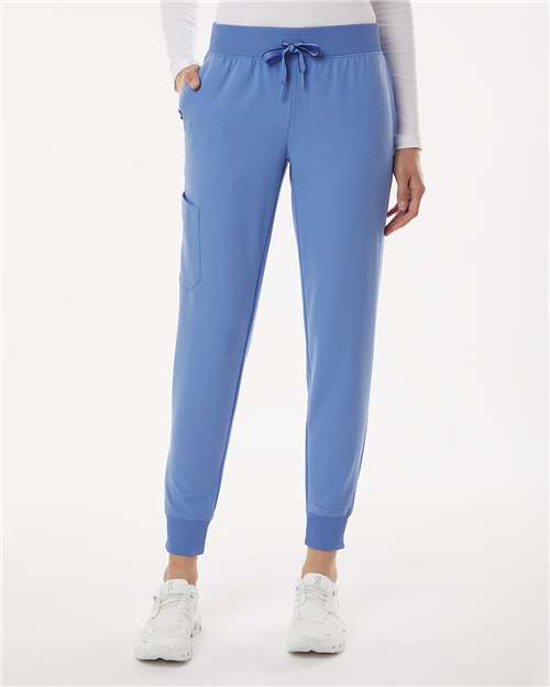 Jaanuu Women's Petite Sizes Silex Knit-Waist Scrub Joggers W20003P