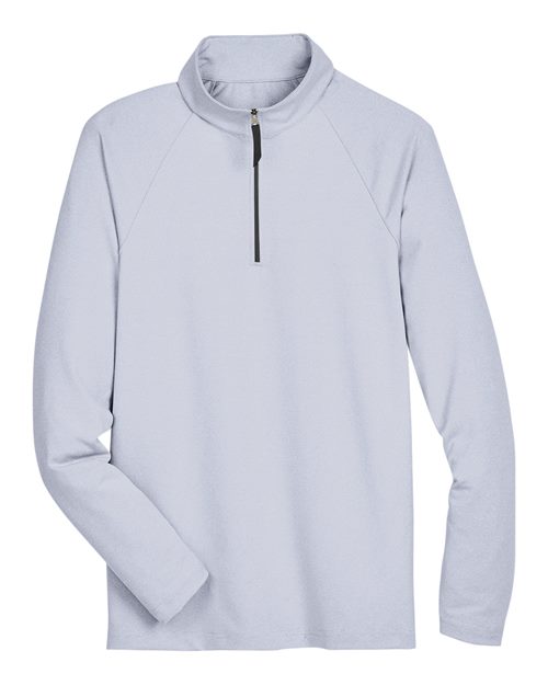 Devon & Jones Men's CrownLux Performance® Clubhouse Micro-Stripe Quarter-Zip Pullover DG480