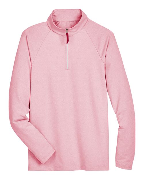 Devon & Jones Men's CrownLux Performance® Clubhouse Micro-Stripe Quarter-Zip Pullover DG480