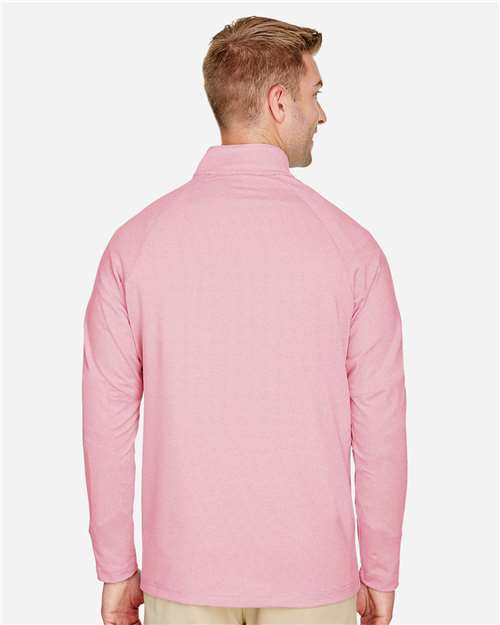 Devon & Jones Men's CrownLux Performance® Clubhouse Micro-Stripe Quarter-Zip Pullover DG480