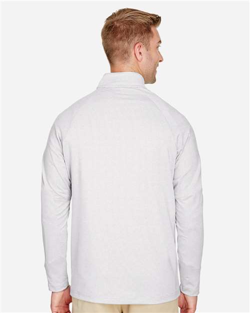 Devon & Jones Men's CrownLux Performance® Clubhouse Micro-Stripe Quarter-Zip Pullover DG480