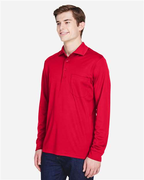 CORE365 Men's Pinnacle Performance Long Sleeve Piqué Polo with Pocket 88192P