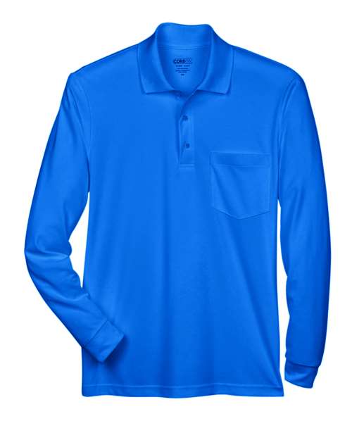 CORE365 Men's Pinnacle Performance Long Sleeve Piqué Polo with Pocket 88192P
