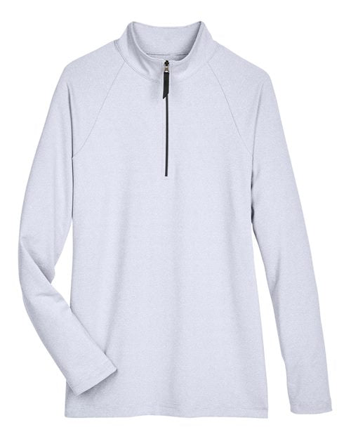 Devon & Jones Women's CrownLux Performance® Clubhouse Micro-Stripe Quarter-Zip Pullover DG480W