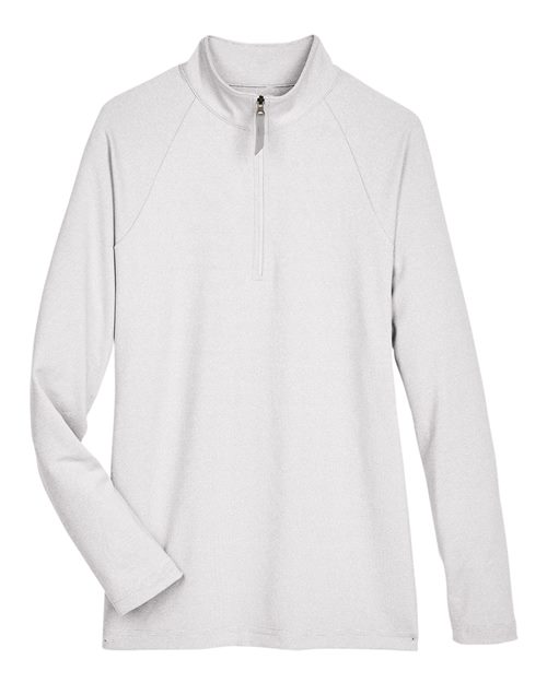 Devon & Jones Women's CrownLux Performance® Clubhouse Micro-Stripe Quarter-Zip Pullover DG480W