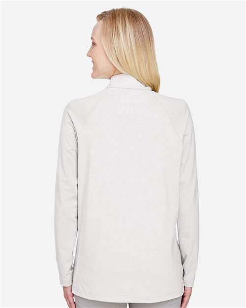 Devon & Jones Women's CrownLux Performance® Clubhouse Micro-Stripe Quarter-Zip Pullover DG480W