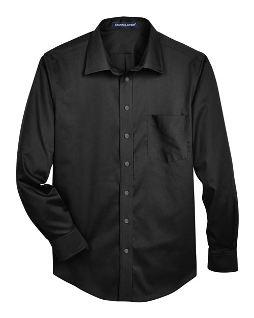 Devon & Jones Men's Crown Collection® Solid Stretch Twill Woven Dress Shirt DG530