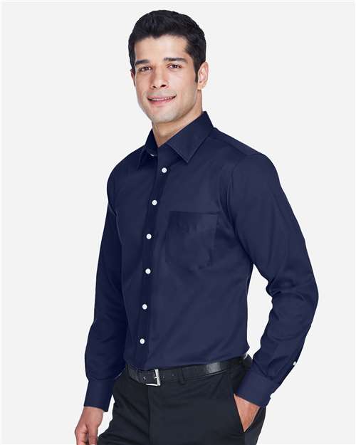Devon & Jones Men's Crown Collection® Solid Stretch Twill Woven Dress Shirt DG530