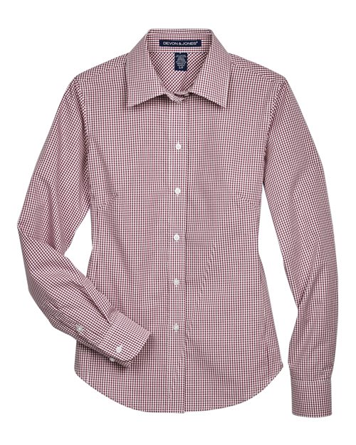 Devon & Jones Women's Crown Collection® Gingham Check Woven Dress Shirt D640W