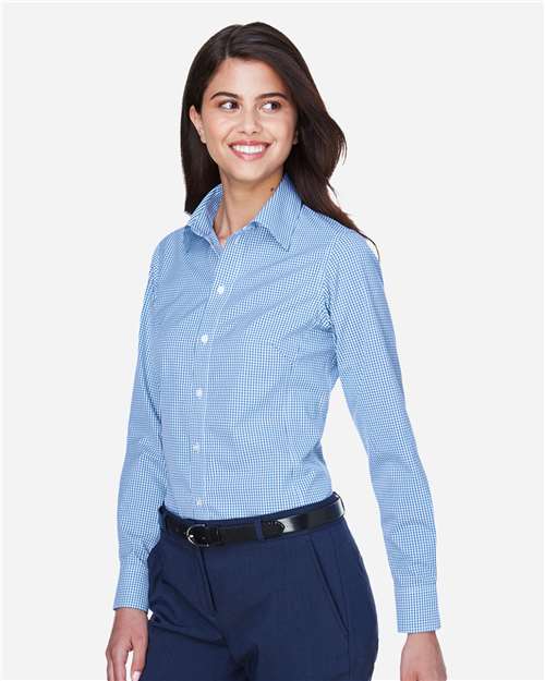 Devon & Jones Women's Crown Collection® Gingham Check Woven Dress Shirt D640W