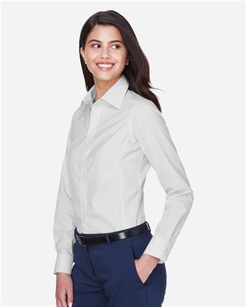 Devon & Jones Women's Crown Collection® Gingham Check Woven Dress Shirt D640W